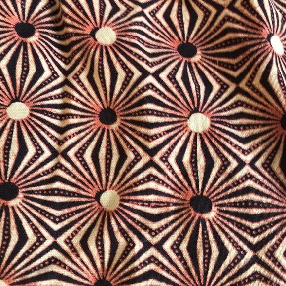 FREE PEOPLE Geometric Print Brown Red Mini A-Line Women's Skirt Size M - Picture 2 of 8